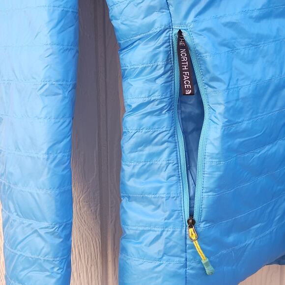 The North Face Puffer Hooded Jacket M Summit Series 800 Turquoise Granola EUC - Picture 11 of 11